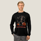 Halloween Skeleton & Pumpkin T-Shirt – Spooky Cool (Voorkant)