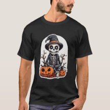 Halloween Skeleton Pumpkin Witch Art
