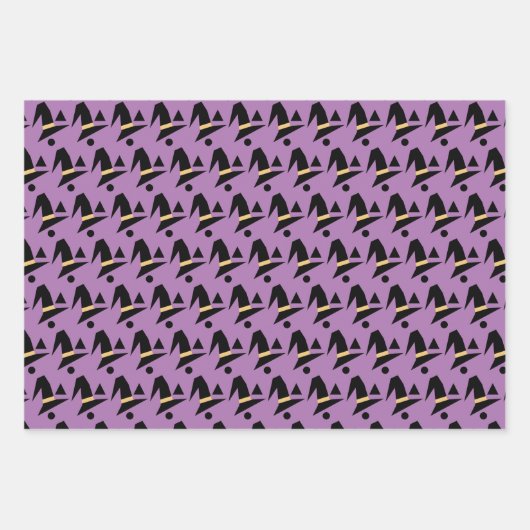 Halloween Skeleton Pumpkin Witch Pattern Inpakpapier Vel (Voorkant 3)