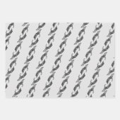 Halloween Skeleton Pumpkin Witch Pattern Inpakpapier Vel (Voorkant 2)