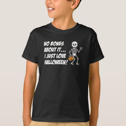 Halloween Skeleton Pun T-Shirt (Voorkant)