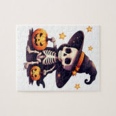 Halloween Skeleton Puzzle - Schattigee Heksenskele Legpuzzel (Horizontaal)