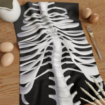 Halloween Skeleton Rib Cage Botten Keukendoek