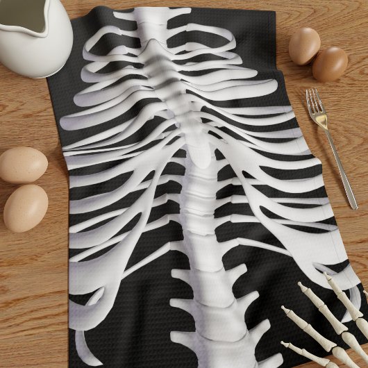 Halloween Skeleton Rib Cage Botten Keukendoek Theedoek