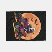 Halloween Skeleton Riding Monster Truck Toddler Bo Fleece Deken (Voorkant (Horizontaal))