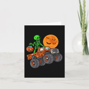Halloween Skeleton Riding Monster Truck Toddler Bo Kaart