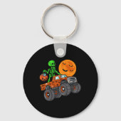 Halloween Skeleton Riding Monster Truck Toddler Bo Sleutelhanger (Achterkant)