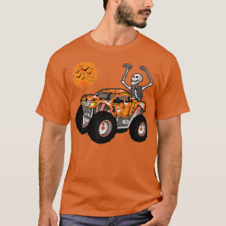 Halloween Skeleton Riding Pumpkin Truck Boys Kinde T-shirt