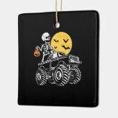 Halloween Skeleton Riding Truck Birthday Keramisch Ornament (Links)