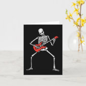 Halloween Skeleton Rock Gitaar Kostuum Rocker Mann Kaart (Gele Bloem)