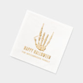 Halloween Skeleton Rock Hand Modern Custom Folie Servetten (Links)