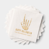 Halloween Skeleton Rock Hand Modern Custom Folie Servetten (Insitu (Gestapeld))