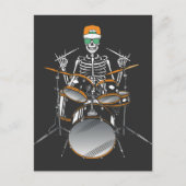 Halloween Skeleton Rock Hand Palling Drums Briefkaart (Voorkant)