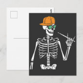 Halloween Skeleton Rock Hand Palling Drums Briefkaart (Voorkant / Achterkant)