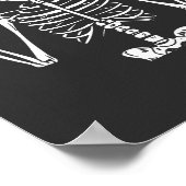 Halloween Skeleton Rock Hand Palling Drums Poster (Hoek)