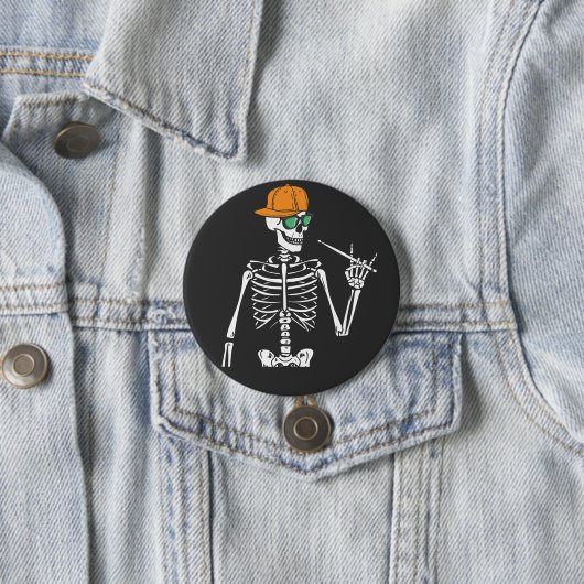 Halloween Skeleton Rock Hand Palling Drums Round Ronde Button 7,6 Cm (In situ)