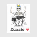 Halloween Skeleton Rock Hand Palling Drums Sticker<br><div class="desc">Halloween Skeleton Rock Hand Drummer die Drums Graphic design Gift Custom-Cut Vinyl Sticker Classic Collectie.</div>