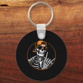 Halloween Skeleton Rock Hand Sleutelhanger (Voorkant)