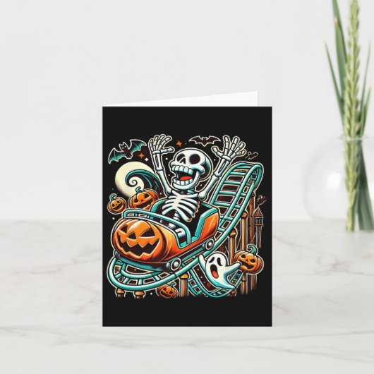 Halloween Skeleton Roller Onderzetter Kaart (Voorkant)