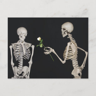 Halloween Skeleton Romance Briefkaart