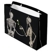 Halloween Skeleton Romance Large Cadeautasje (Achterkant Gekanteld)