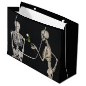 Halloween Skeleton Romance Large Cadeautasje (Voorkant Gekanteld)
