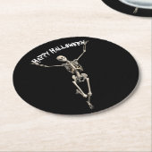 Halloween Skeleton Ronde Kartonnen Onderzetter (Gebogen)