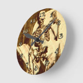 Halloween Skeleton Ronde Klok (Hoek)