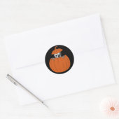 Halloween Skeleton Ronde Sticker (Envelop)
