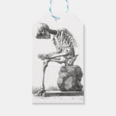 Halloween Skeleton Sitting Anatomy Cadeaulabel (Voorkant)