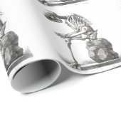 Halloween Skeleton Sitting Anatomy Cadeaupapier (Rol Hoek)