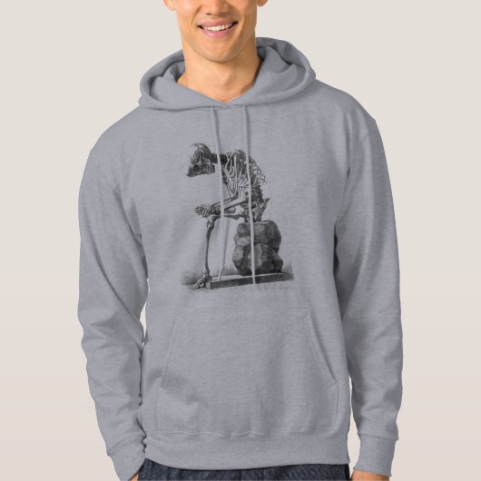 Halloween Skeleton Sitting Anatomy Hoodie (Voorkant)