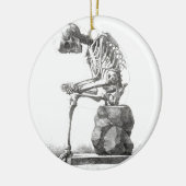 Halloween Skeleton Sitting Anatomy Keramisch Ornament (Links)