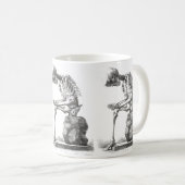 Halloween Skeleton Sitting Anatomy Koffiemok (Voorkant rechts)