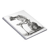 Halloween Skeleton Sitting Anatomy Notitieboek (Rechterzijde)