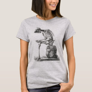 Halloween Skeleton Sitting Anatomy T-shirt