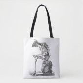 Halloween Skeleton Sitting Anatomy Tote Bag (Voorkant)