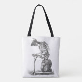 Halloween Skeleton Sitting Anatomy Tote Bag (Achterkant)