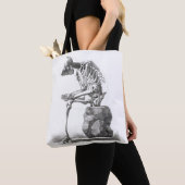 Halloween Skeleton Sitting Anatomy Tote Bag (Dichtbij)