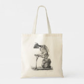 Halloween Skeleton Sitting Anatomy Tote Bag (Achterkant)