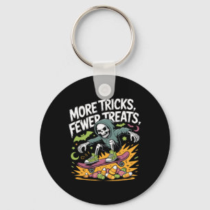 Halloween Skeleton Skater Tricks Skull Skateboard Sleutelhanger