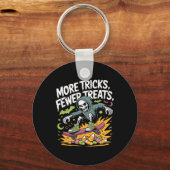 Halloween Skeleton Skater Tricks Skull Skateboard Sleutelhanger (Voorkant)