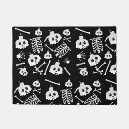 Halloween Skeleton Skull Bot Patroon Deurmat