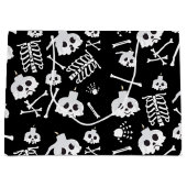 Halloween Skeleton Skull Bot Patroon Groot Cadeauzakje (Voorkant)