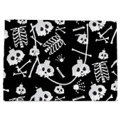 Halloween Skeleton Skull Bot Patroon Groot Cadeauzakje (Achterkant)