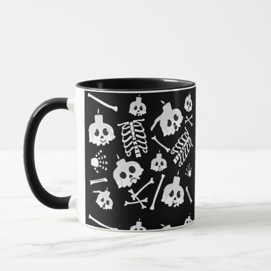 Halloween Skeleton Skull Bot Patroon Mok (Links)