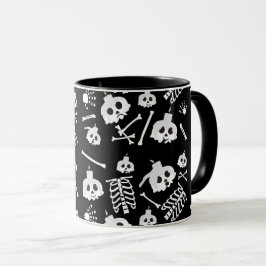 Halloween Skeleton Skull Bot Patroon Mok