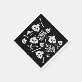 Halloween Skeleton Skull Bot Patroon Servet (Hoek)