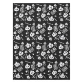 Halloween Skeleton Skull Bot Patroon Tafelkleed (Voorkant)