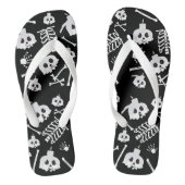 Halloween Skeleton Skull Bot Patroon Teenslippers (Voetbed)